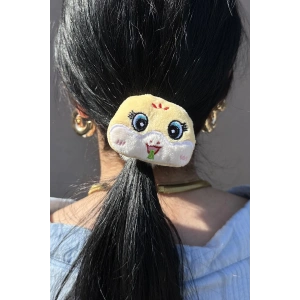 Sarı Renk Ayıcık Figürlü Peluş Simit Toka