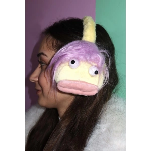 Sarı Renk Canavar Figürlü Peluş Kulaklık