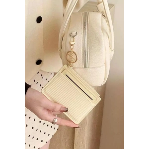 Sarı Renk Deri Kadın Cüzdan/Kartlık