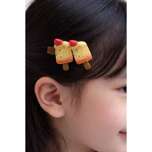 Sarı Renk Dondurma Figürlü Yan Toka