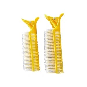 Sarı Renk İkili Pens Ve Cırtlı/ Yapışkanlı Saç Bigudisi /Orta Boy