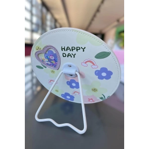 Sarı Renk Karışık Figürlü Yuvarlak Masa Aynası