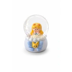 Sarı Renk Kız Figürlü Işıklı Mini Kar Küresi