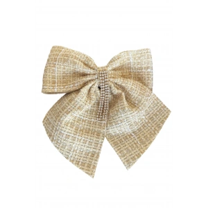 Sarı Renk Kurdele Figürlü Taş Detaylı Otomat Toka