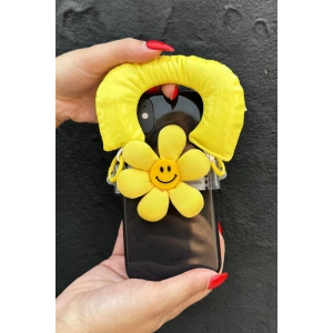 Sarı Renk Papatya Figürlü Telefon Aksesuarı