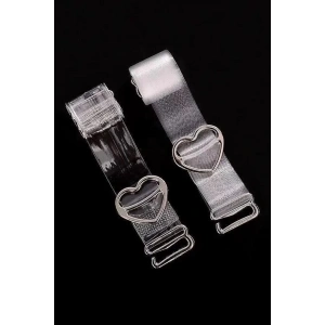 Şeffaf Kalp Detaylı Ayarlanabilir Sütyen Askısı