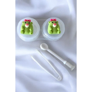 Şeffaf Renk Ayıcık Figürlü Lens Saklama Kutusu