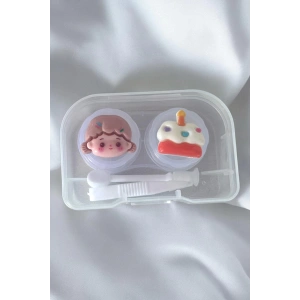 Şeffaf Renk Karışık Figürlü Lens Saklama Kutusu