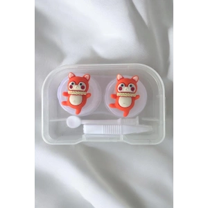 Şeffaf Renk Köpek Figürlü Lens Saklama Kutusu