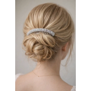 Şeffaf Renk Taş Detaylı Tarak Toka