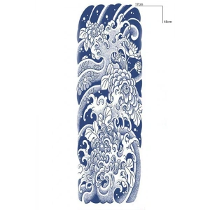 Şekilli Kol Sonradan Kararan Yarı Kalıcı Geçici Dövme Tattoo