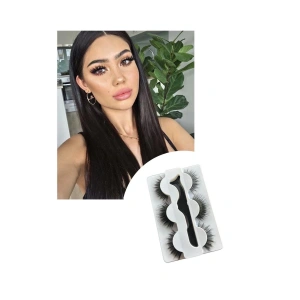 Siyah Renk 3lü Takma Kirpik Ve Kirpik Takma Aparatı Set