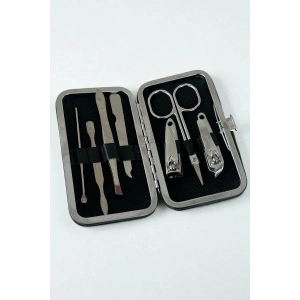 Siyah Renk 7 Parça Manikür/ Pedikür Kutulu Törpü Set