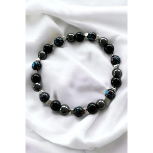 Siyah Renk Boncuk Erkek Bileklik