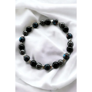 Siyah Renk Boncuk Erkek Bileklik