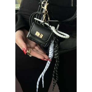 Siyah Renk Çanta Figürlü Çanta Charm/ Anahtarlık