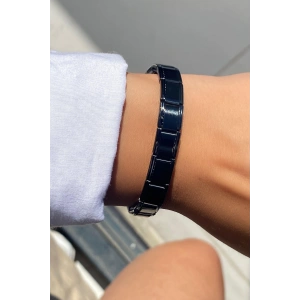 Siyah Renk Çelik Nomination Bileklik