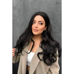 Siyah Renk Dalgalı Peruk