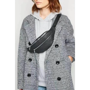 Siyah Renk Deri Bel Çantası