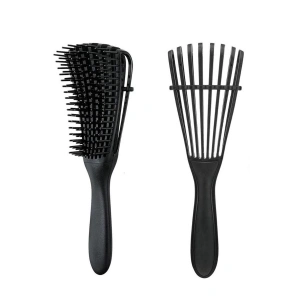 Siyah Renk Dolaşık Açıcı Masaj Etkili Elektriklenmeyi Önleyen Saç Fırçası/ Tarak