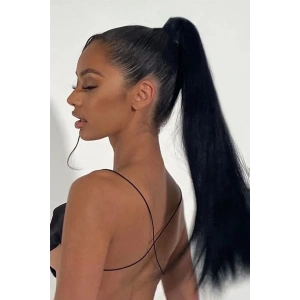 Siyah Renk Düz At Kuyruğu Saç (60cm)