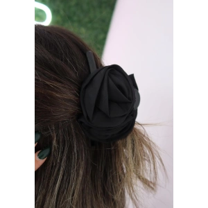 Siyah Renk Gül Figürlü Mandal Toka