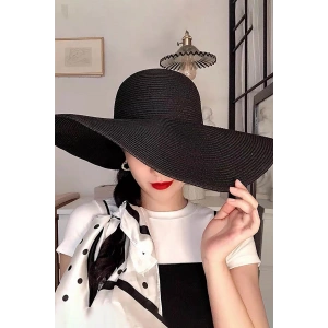 Siyah Renk Hasır Şapka