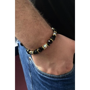 Siyah Renk Hematit Taşlı Erkek Bileklik