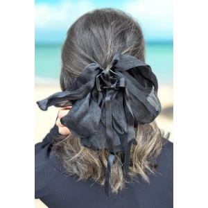 Siyah Renk Kurdele Figürlü Mandal Toka