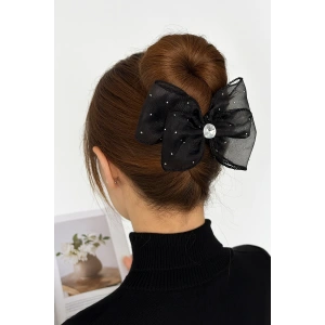 Siyah Renk Kurdele Figürlü Mandal Toka