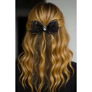 Siyah Renk Kurdele Figürlü Otomat Toka