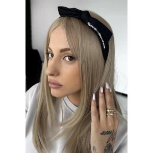 Siyah Renk Kurdele Figürlü Taş Detaylı Taç