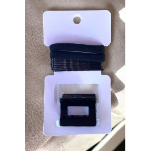 Siyah Renk Lastik Mandal Toka Set