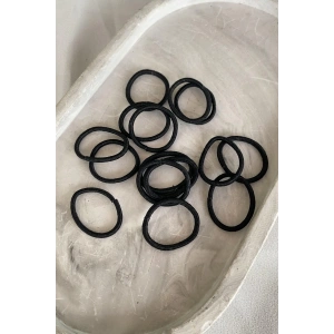 Siyah Renk Lastik Toka Set (Küçük Boy)