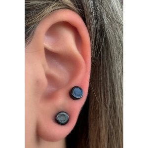 Siyah Renk Mıknatıslı Küpe (Çift)