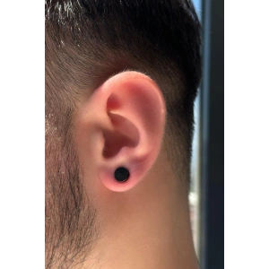 Siyah Renk Mıknatıslı Küpe (Çift)