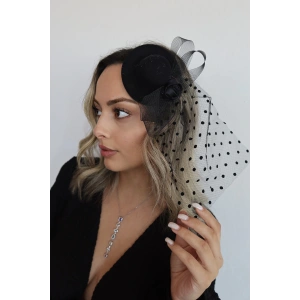 Siyah Renk Nikah Şapkası / Vualet Şapka