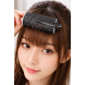 Siyah Renk Pens Ve Cırtlı/ Yapışkanlı Saç Bigudisi /Orta Boy