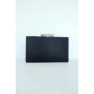 Siyah Renk Simli Abiye Portföy Çanta