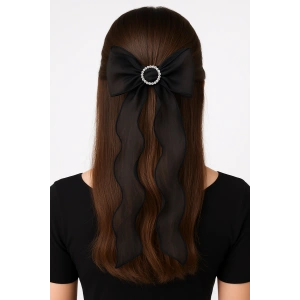 Siyah Renk Taş Detaylı Otomat Toka