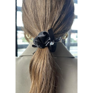 Siyah Renk Taş Detaylı Simit Toka