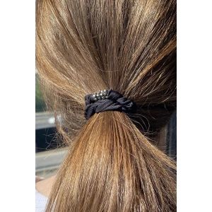 Siyah Renk Taş Detaylı Simit Toka