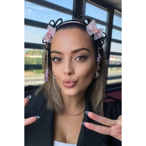 Siyah Renk Taş Detaylı Taç