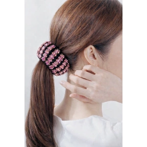 Siyah Renk Taş Detaylı Topuz Aparatı/ Tokası