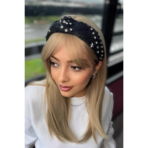 Siyah Renk Taş Ve Yıldız Detaylı Taç