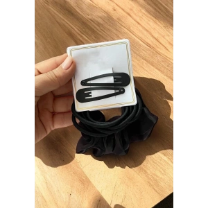 Siyah Renk Yan Toka Ve Lastik Toka Set