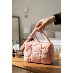 Somon Renk Makyaj Çantası