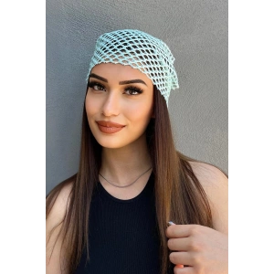 Su Yeşili Renk Simli Fular