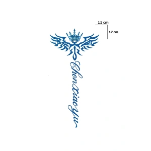 Taç Sonradan Kararan Yarı Kalıcı Geçici Dövme Tattoo