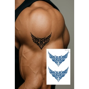 Tribal Figürlü 12 Saat Sonra Kararan Geçici Dövme Tattoo